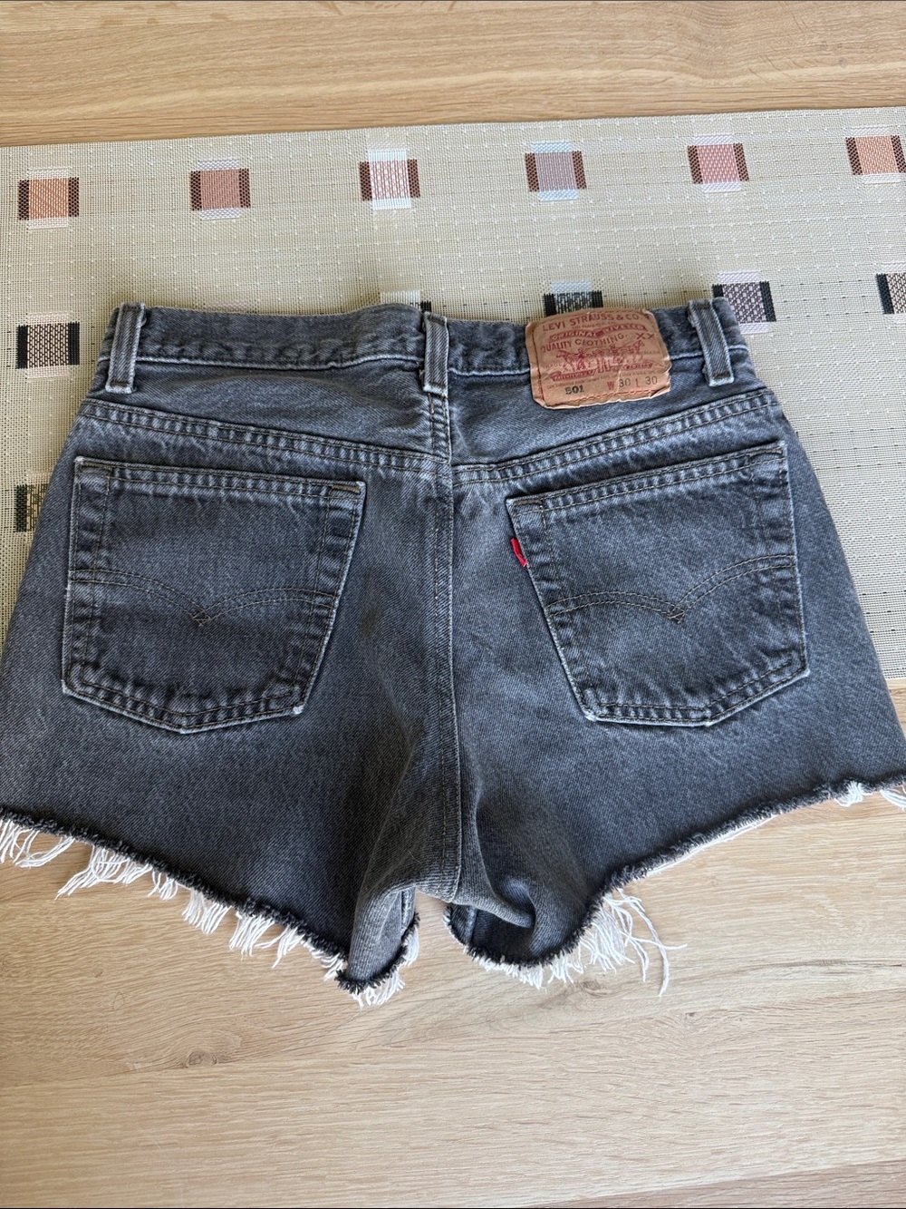 Levi's vintage 501s gray denim cutoff shorts